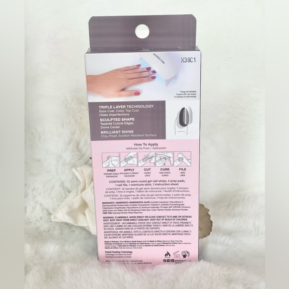 New with tag DASHING DIVA GLAZE LED SEMI-CURED GEL NAIL STRIPS LAST UP TO 14days - Picture 3 of 4